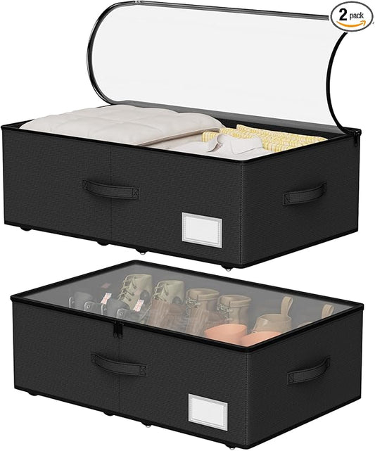 Under Bed Storage with Wheels, Under Bed Shoe Storage Organizers