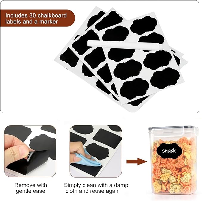 Airtight Food Storage Containers Set with Lids, 30 pack