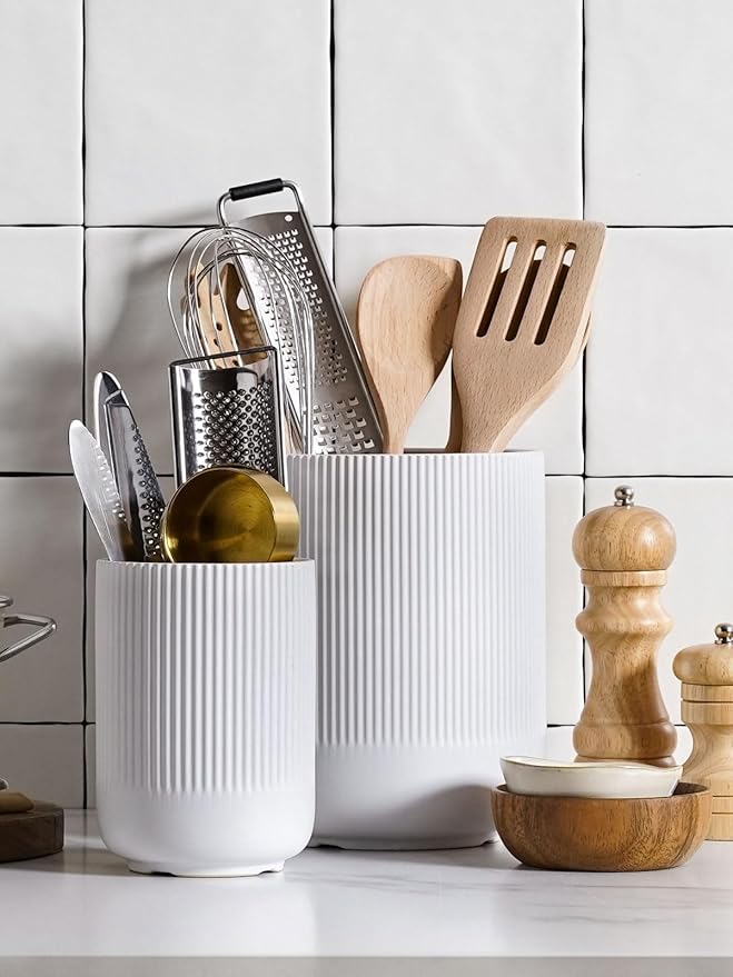 TAUCI Utensil Holder for Kitchen Counter, Kitchen Counter Decor
