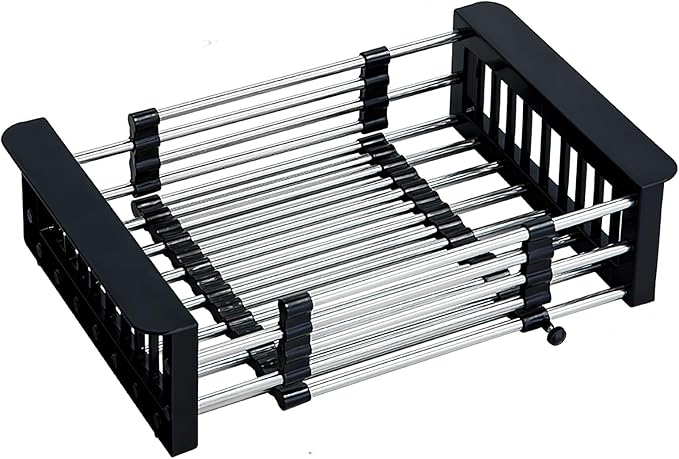 Over Sink Dish Drying Rack, Black