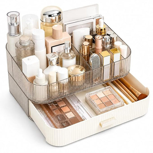 Makeup Organizer with Wide Drawer for Vanity