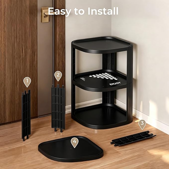 UFORU 8 Tier Vertical Shoe Rack,Corner Shoe Organizer for Entryway,Narrow Free Standing Shoe Organizer for Small Spaces,Tall Shoe Rock for Closet,Easy Assembly Shoe Storage Stand