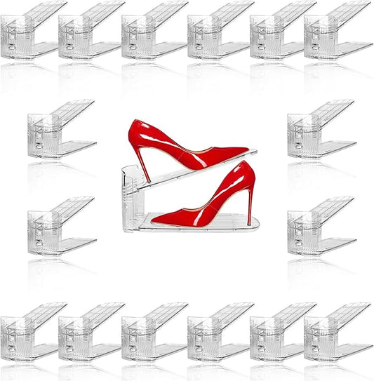 16 Pack Clear Shoe Slots Organizer