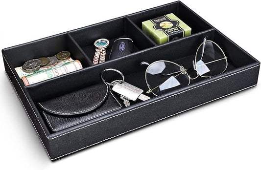 Faux Leather Valet Tray for Men