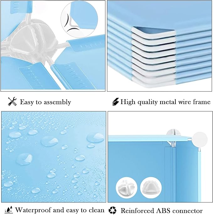 AWTATOS Closet Organizer 6 Cube Storage Shelves Portable Closet Clothes Organizers and Storage Stackable Cubby Shelving for Closet Bedroom Living Room Blue