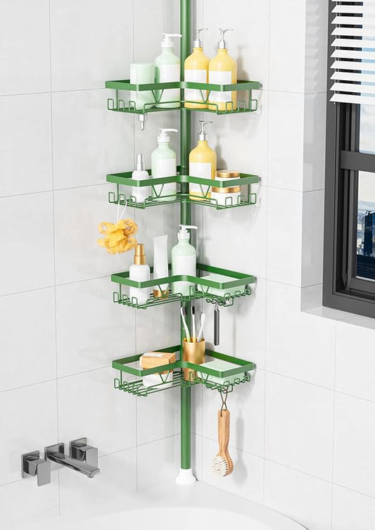 Shower Caddy Tension Pole, Emerald Green