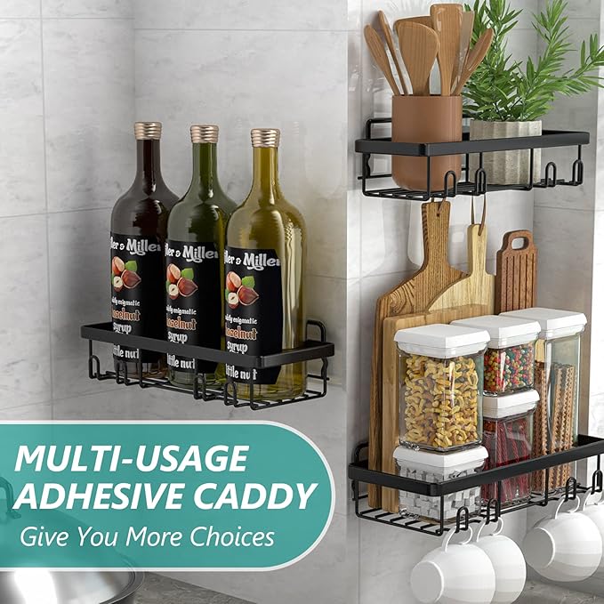 Shower Caddy, 3 Pack Organizer, Adhesive No Drilling Traceless Shelves