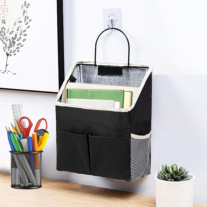 2pcs Wall Hanging Storage Bag, Navy Blue