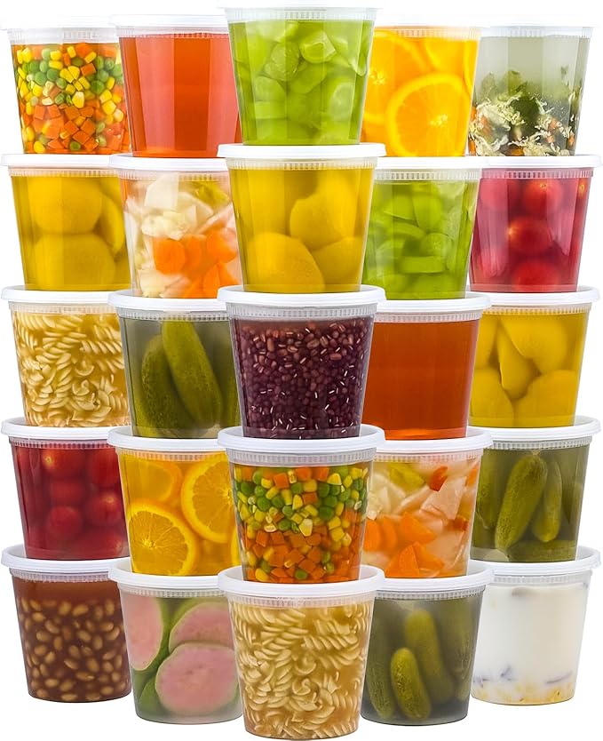 50 Set 24 oz Deli Containers with Lids