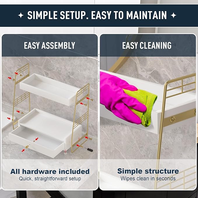 Bathroom Counter Organizer with Drawer