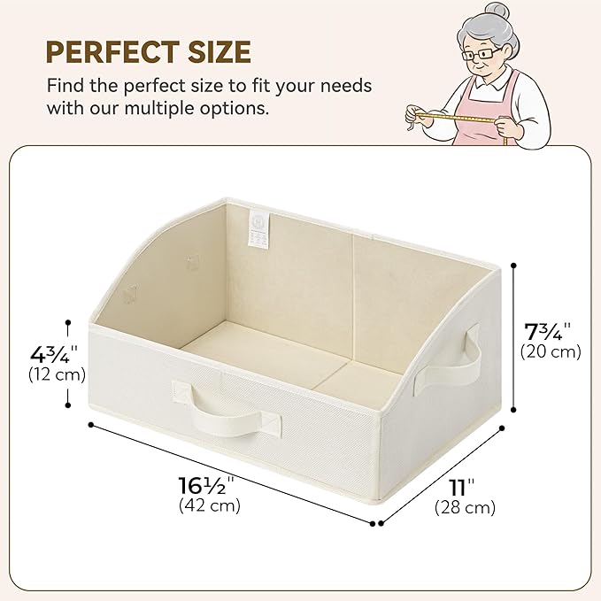SAYS Purse Organizer for Closet, Trapezoid Storage Bins