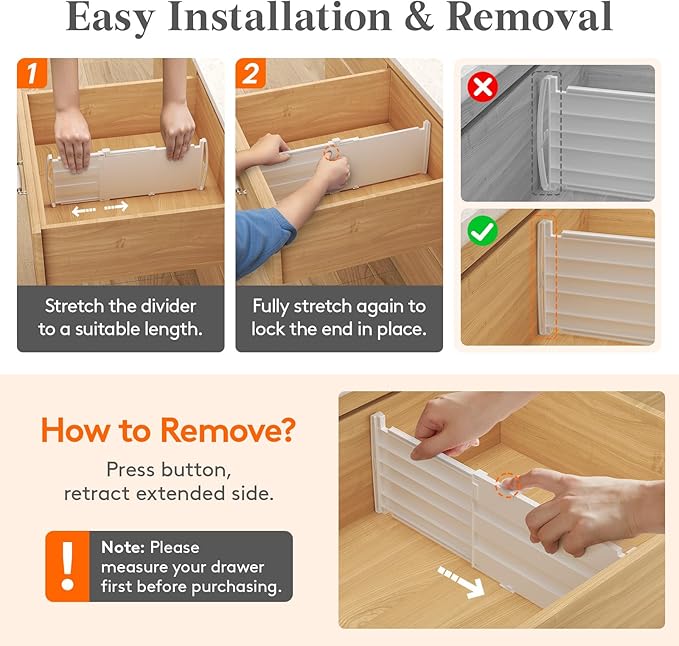 6" Tall 9 Pack Drawer Dividers