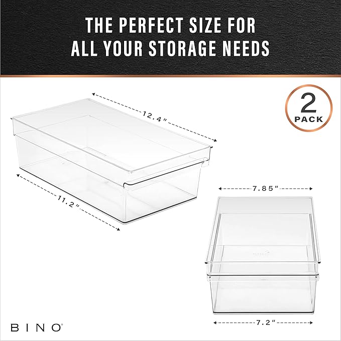 Plastic Storage Bins, Large, Shallow, THE HANDLER COLLECTION