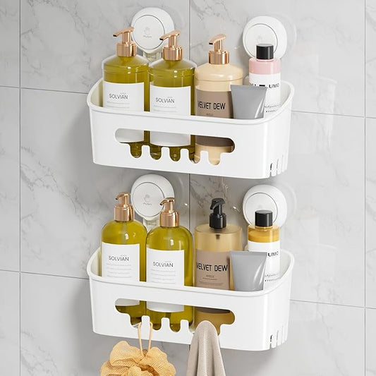 Shower Caddy Suction Cup 2 Pack, White