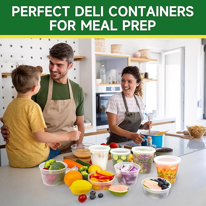 50 Set 24 oz Deli Containers with Lids