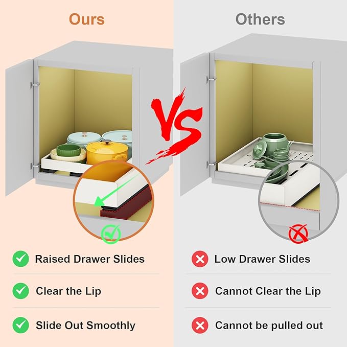 Pull out Cabinet Organizer, Expandable Width(16"-21")