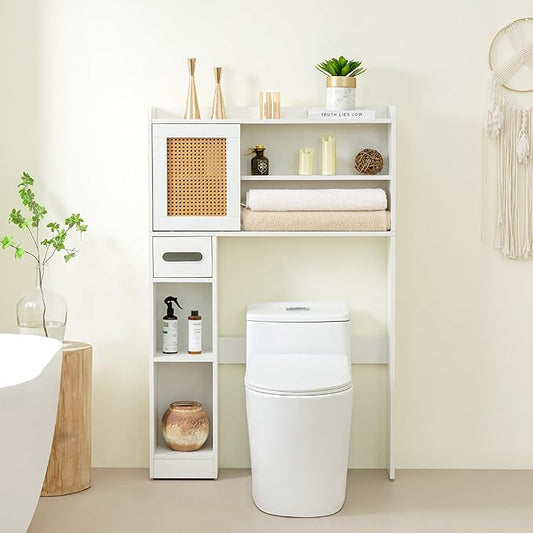 6Tier Over The Toilet Storage Cabinet, White