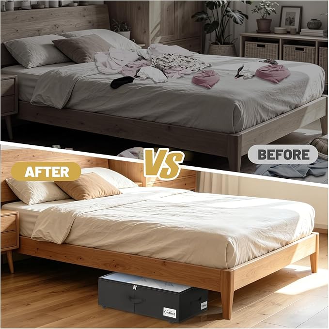 Under Bed Storage with Wheels, 28.3 X 16.5 X 9.5 in