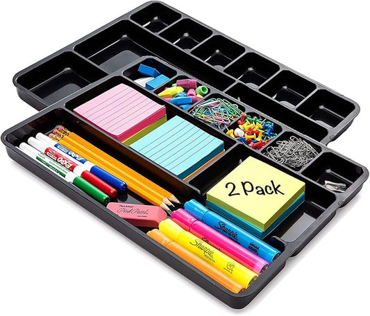 Desk Drawer Organizer Tray with 9 Storage Compartments, For Home and Office