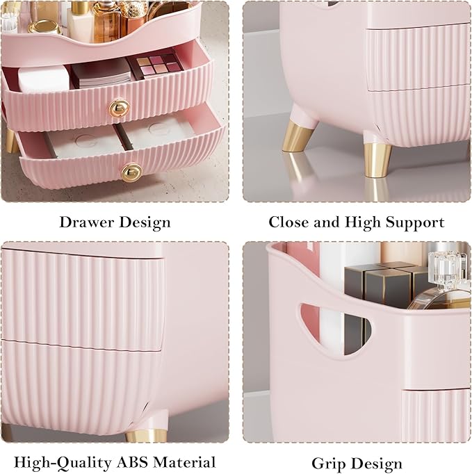 Makeup Organizer Countertop, Pink