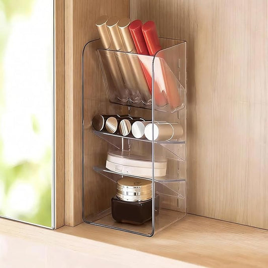 Medicine Cabinet Organizer with Adjustable Dividers, 3-Tier Slant-Gentle Slant