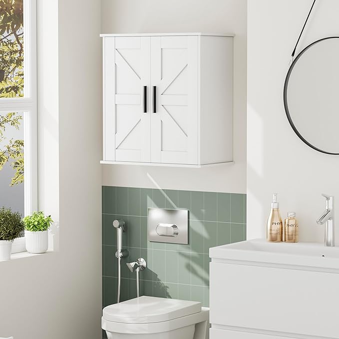 Bathroom Wall Cabinet, 11.8" D