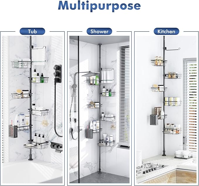 Shower Caddy Organizer Tension Pole