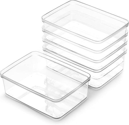 Plastic Storage Bins, X-Small, 5 Pack, THE LUCID COLLECTION