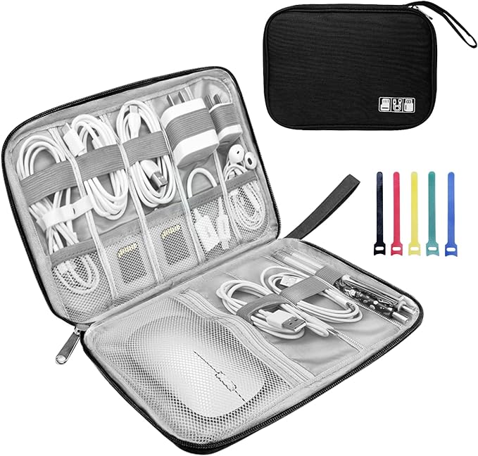 Electronics Organizer Travel Case, Work-Black