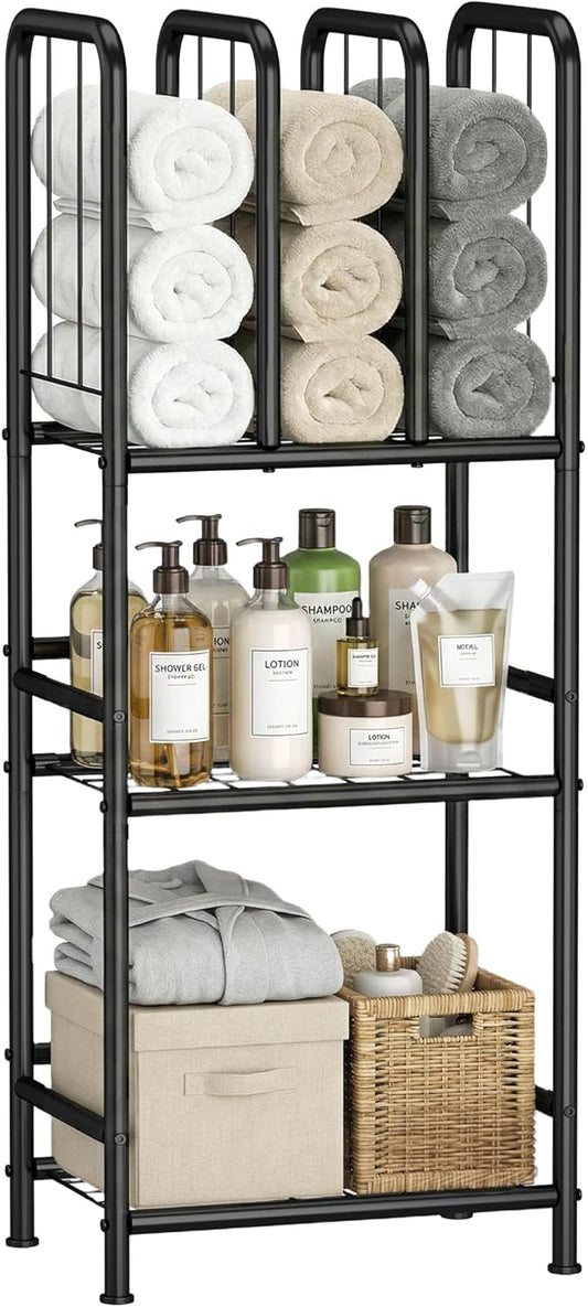 3 Tier Towel Racks for Bathroom with Dividers