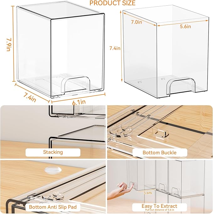 7.6" H Baby Bottle Organizer for Cabinet