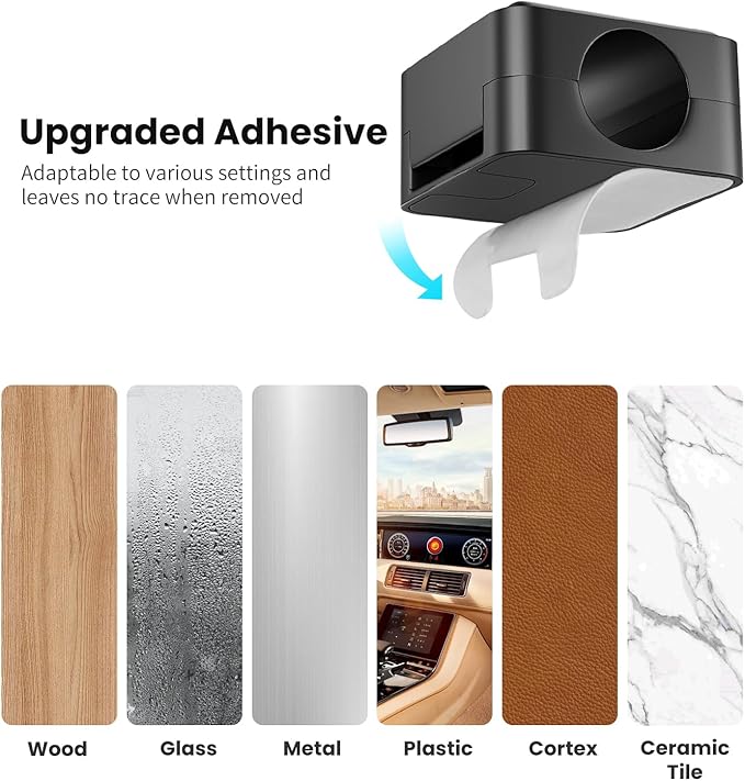 aceyoon 12 Pack Cable Clips, Strong Magnetic Cord Organizer Adhesive Cord Holder for Desk, Wire Holders for Cords for Nightstand/Home/Office/Car/Cubicle/Phone Charger/Computer