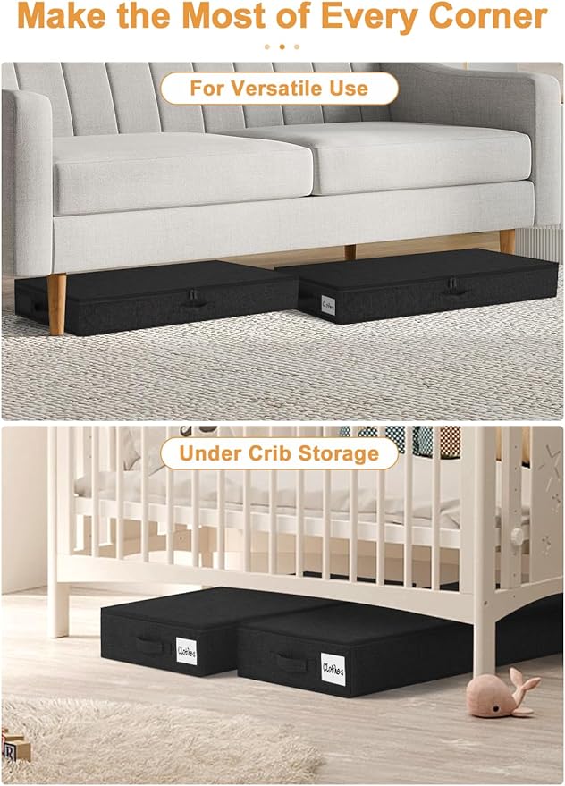 4.5 Inches Tall Under Bed Storage Containers
