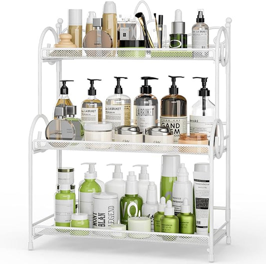 3-Tier Bathroom Organizer, Sink Organizer Spice Rack for Countertop Storage