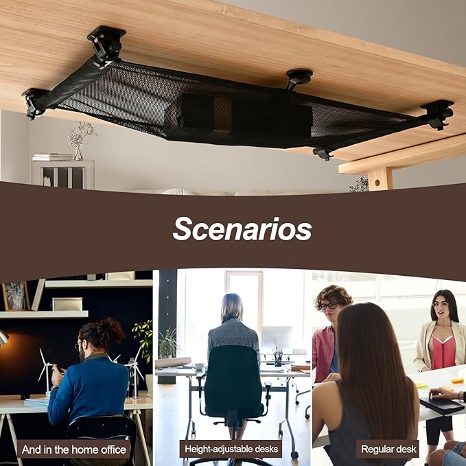 AURIZE Under Desk Cable Management Net