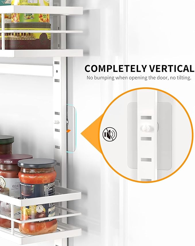 White 6-Tier Over Door Pantry Organizer, Pantry Organization Storage
