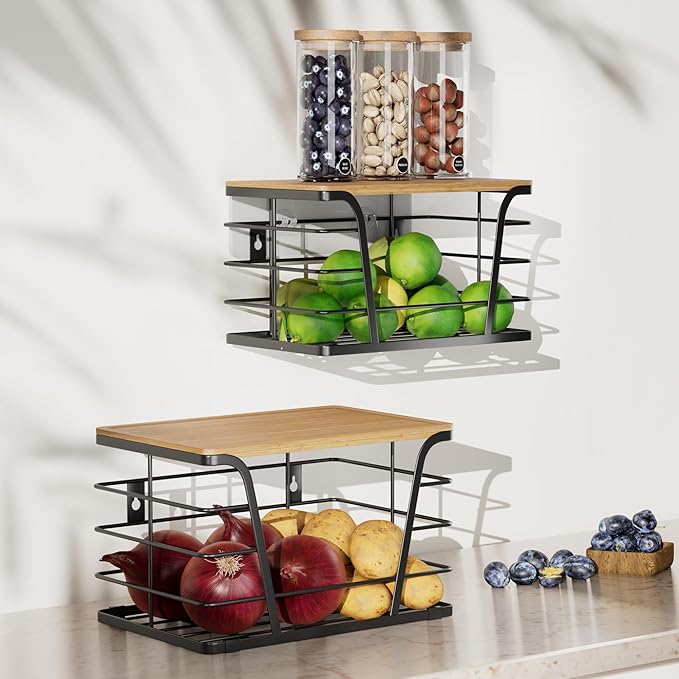 2 Pack Extra Large Pantry Storage Organizers, Pantry Baskets organization