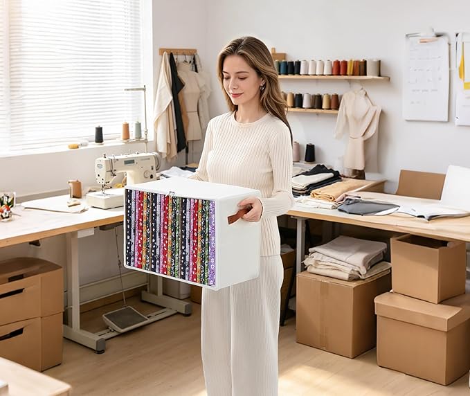 Fabric Storage Box with 8.5 x 11 Inch Fabric Organizer Boards