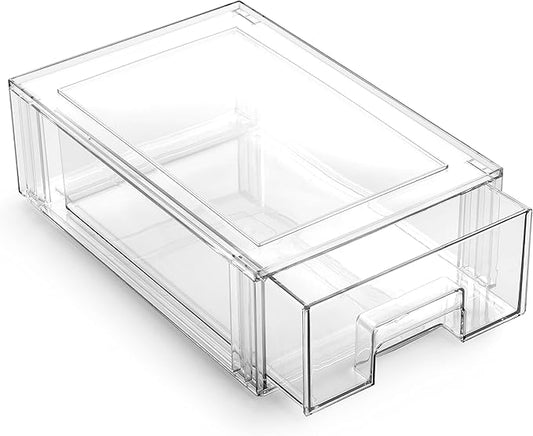 Stackable Storage Drawers, Small, Clear, THE CRATE COLLECTION