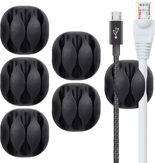 Cable Clips Cord Organizer Cable Management Wire Cord Holder 3 Slots Adhesive