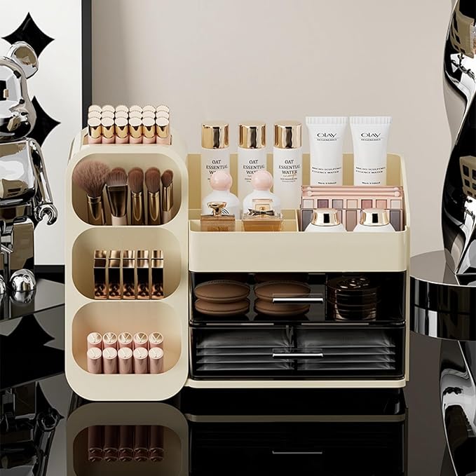 Large Makeup Organizer Countertop Skincare Organizers, Spacious Cosmetic Display Case for Vanity Organizers Storage, Waterproof Make Up Organizer for Bathroom, Birthday Gifts for Women, Cream