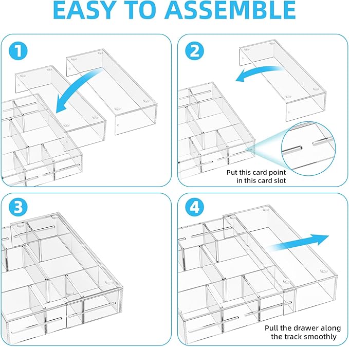 Acrylic Expandable Drawer Organizer, Makeup & Vanity