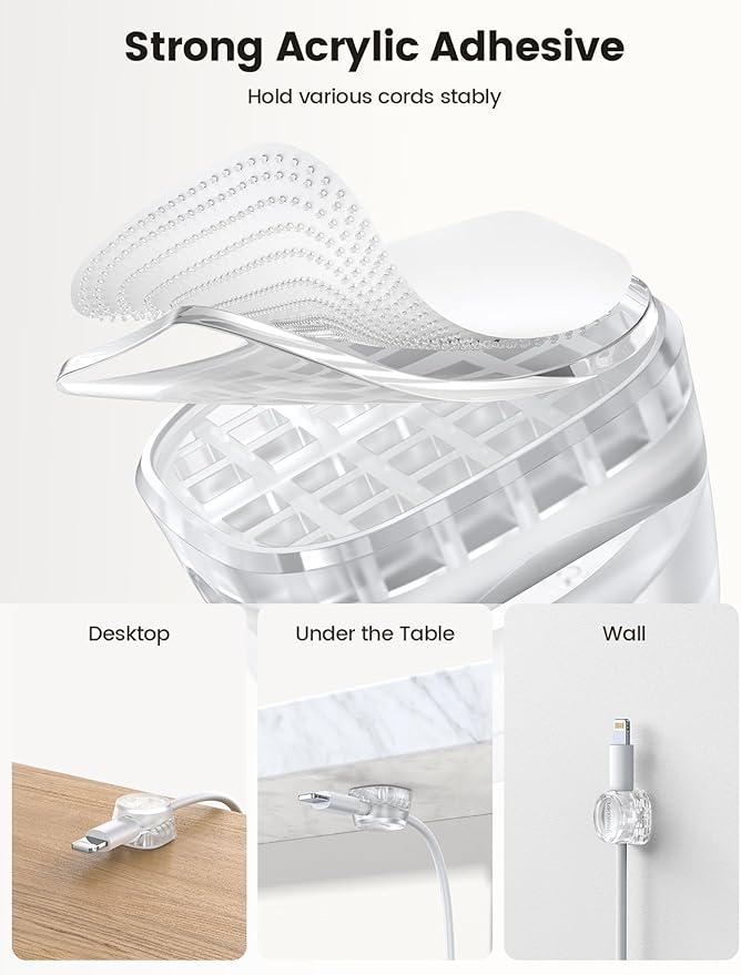 6Pack Cord Organizer, Office Desk Accessories