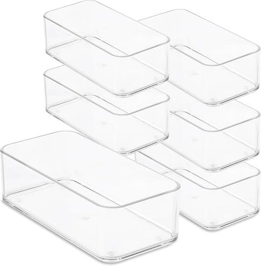 Plastic Clear Drawer Organizers. Bathroom, Kitchen, Bedroom, Jewelry