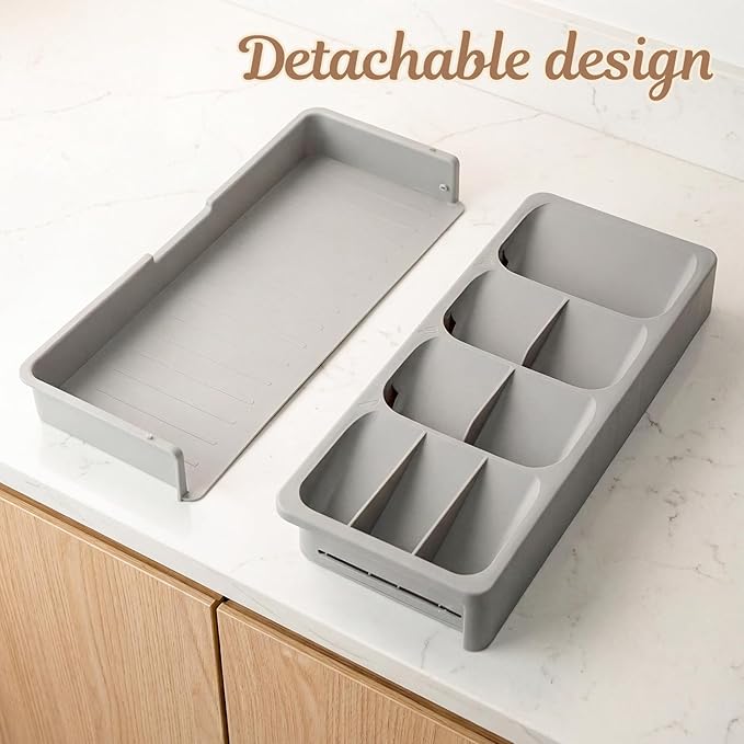 Expandable Silverware Drawer Organizer Tray