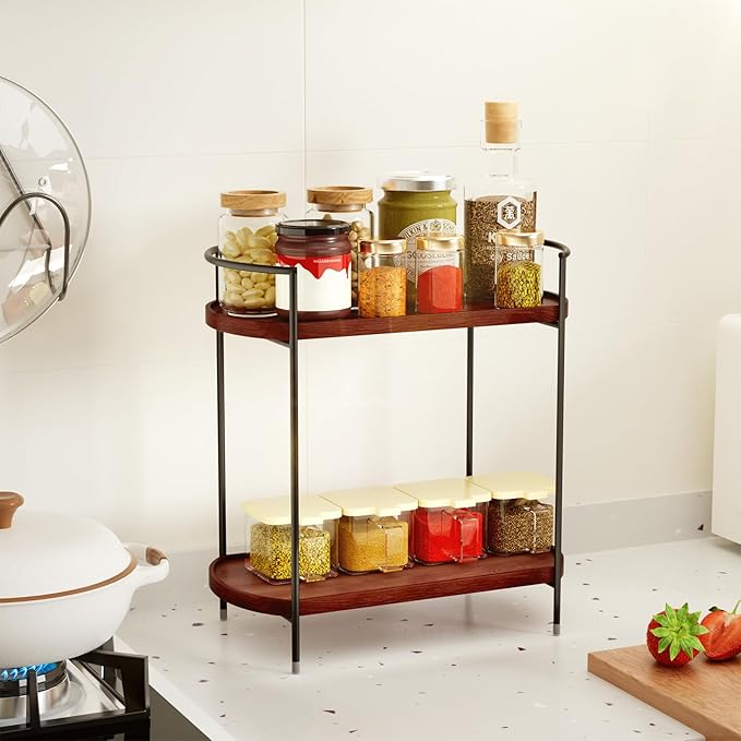 2-Tier Bathroom Counter Organizer, Brown