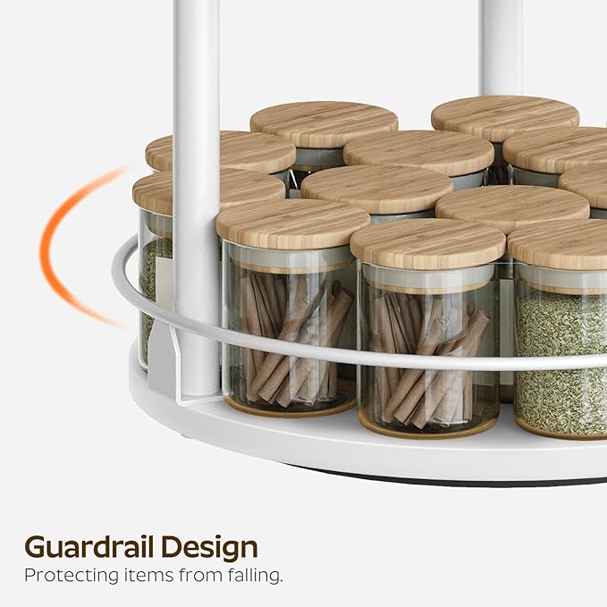 Lazy Susan Organizer, Rotating Spice Rack, 3 Tier Spice Turntable Organizer