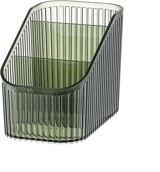 Large Capacity Makeup Brush Holder, 3 Slot Makeup Brush Cup, Green-S
