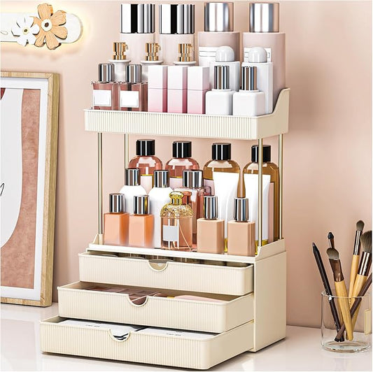 Caktraie Bathroom Organizers and Storage, Cream White