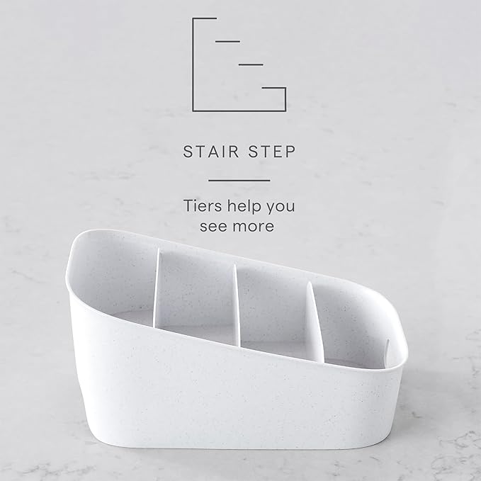 ShelfBin Packet Organizer, 4-Tier Stairstep Raised Divided Bin